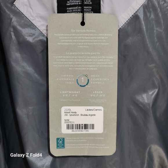 Canada Goose Packable Abbott Hoody Womens Medium Silverbirch Color - Picture 5 of 16